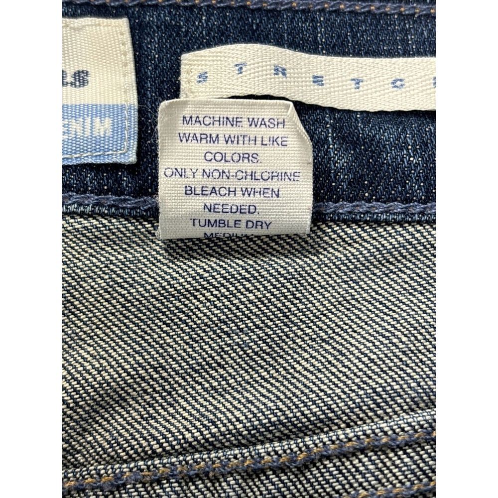 VTG OLD NAVY Jeans Womens 16 Stretch Flare Bootcut Flap Pockets Denim Faded Blue - Picture 14 of 15